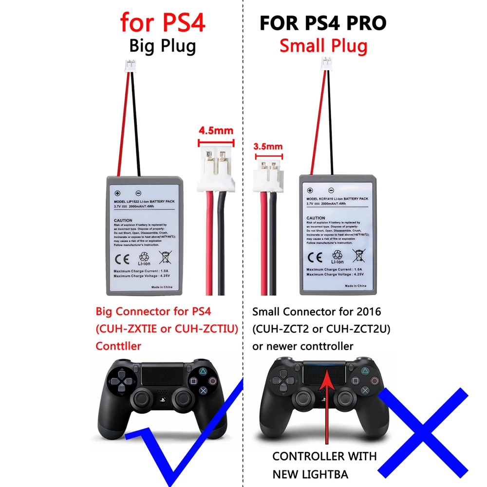 Аккумулятор 2000 мАч для беспроводного контроллера Sony Playstation PS4 Dualshock 4 | Электроника