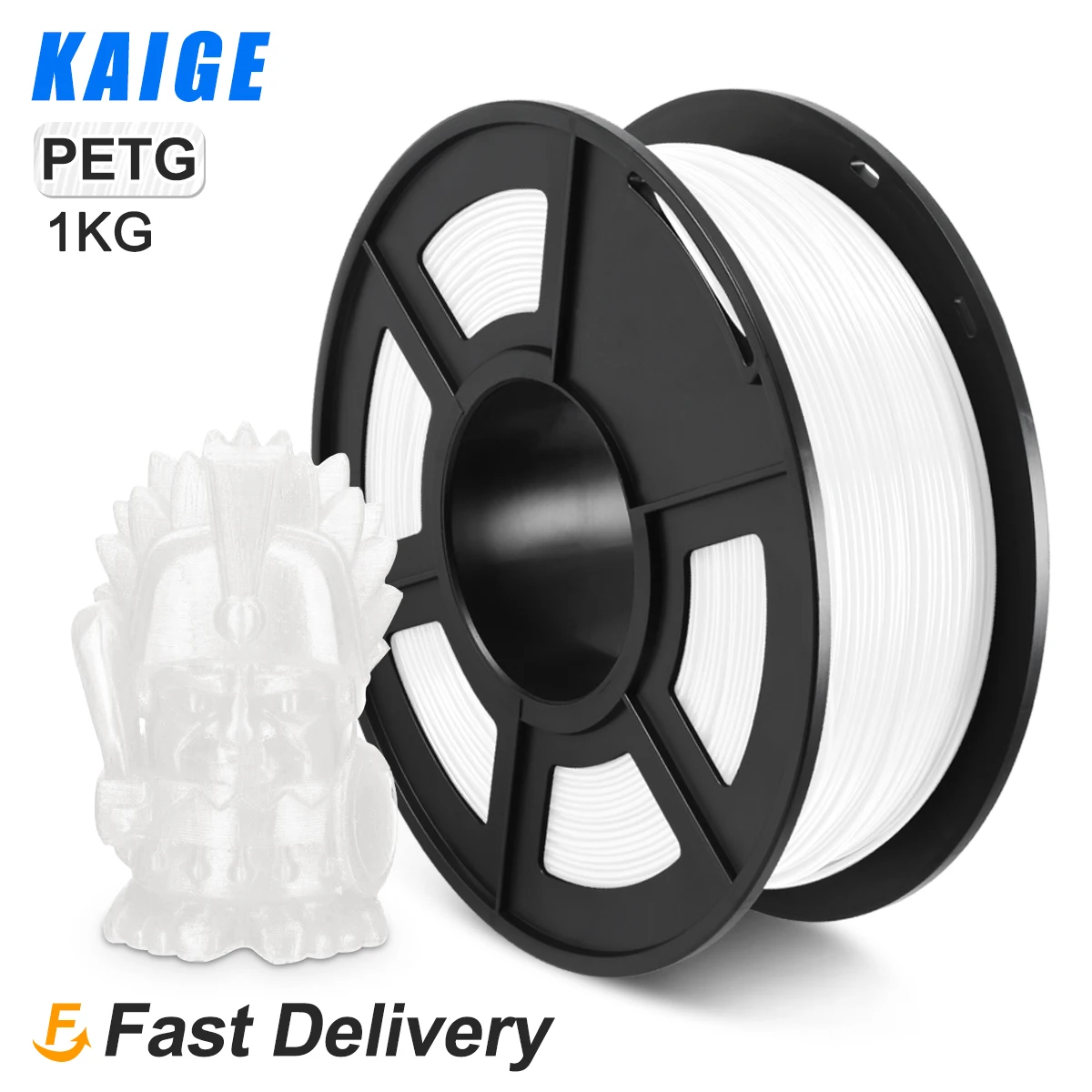 

KAIGE PETG 3D Printing Filament 1.75mm 1KG Tolerance +/-0.02mm Bright Color Low Shrinkage Non-toxic good Adhesion For Printing