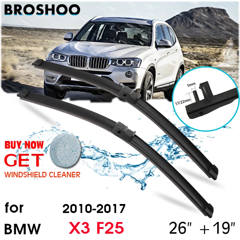 Car Wiper Blade Front Window Windscreen Windshield Wipers Blades Side Pin Auto Accessories For BMW X3 F25 26