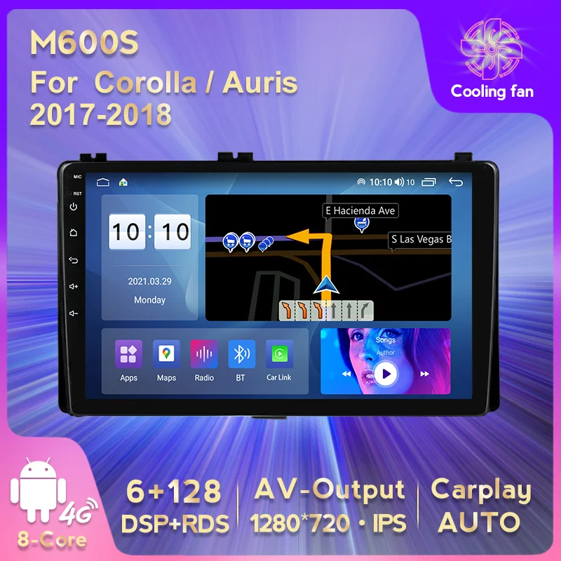 

2Din Android 11 Car GPS Navigation For Toyota Corolla 11 Auris E180 2017 2018 Radio Stereo Multimedia Player Wireless Carplay BT