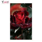 Полностью Квадратный бриллиант, 5D картина роза цветок пейзаж Вышивка крестом Полный Круглый Алмаз вышивка DIY Алмазная мозаика домашний декор