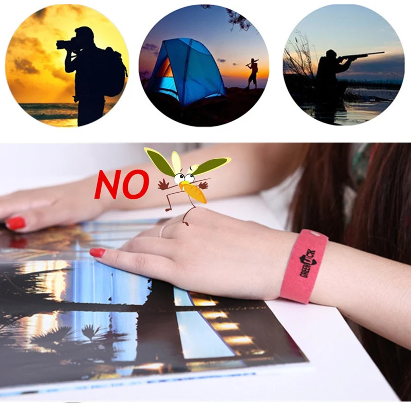 10 шт./лот браслет против комаров Моззи насекомых отпугиватель натуральные