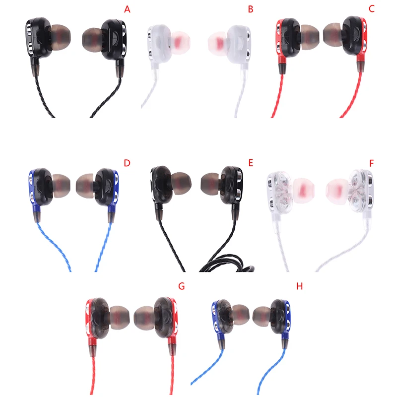 Спортивные наушники с двумя драйверами 4 единицы тяжелый бас HiFi музыкальный