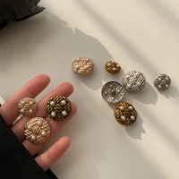 golden luxury beaded buttons metal diy apparel sewing accessories for handbags women clothing decoration handicraft 6pcs 2022