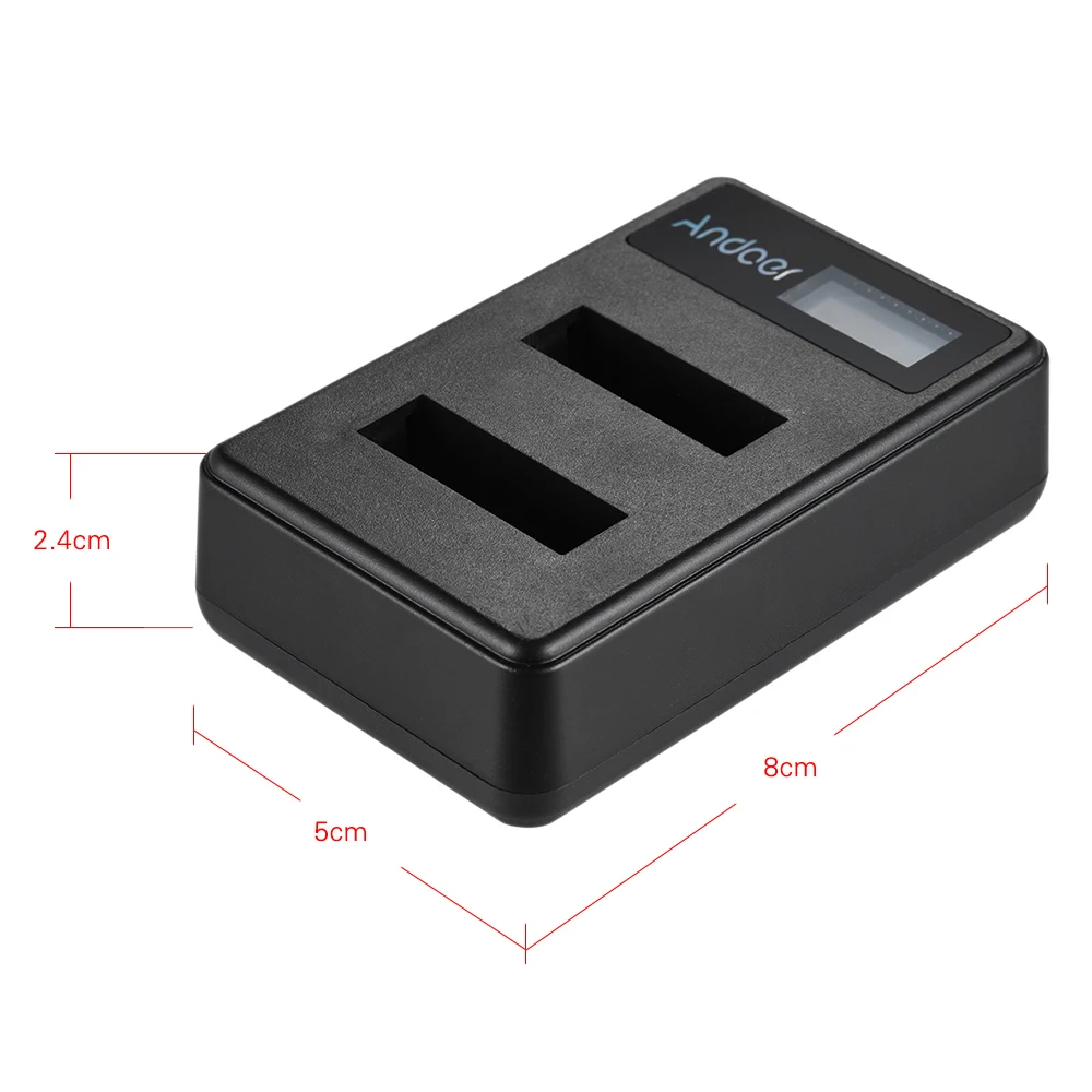 Andoer Мини Портативный двойной слот ЖК-экран USB зарядное устройство для Sony NP-BX1 DSLR
