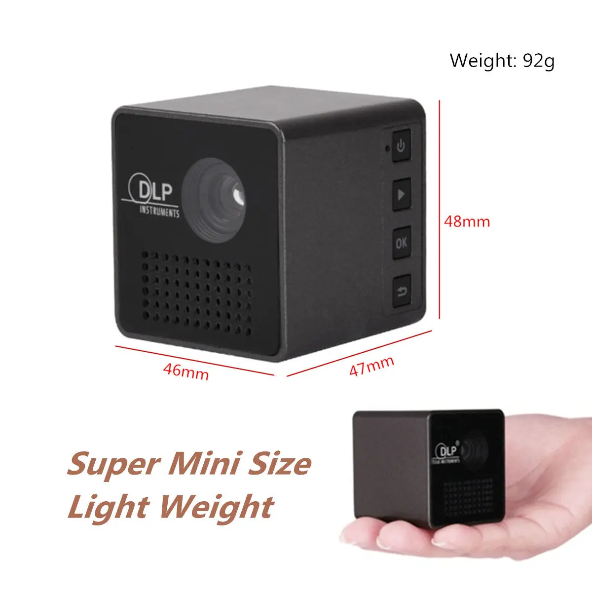 Мини проектор 1080P Беспроводной Wi Fi Мобильный Поддержка Miracast Dlna карманы домашний