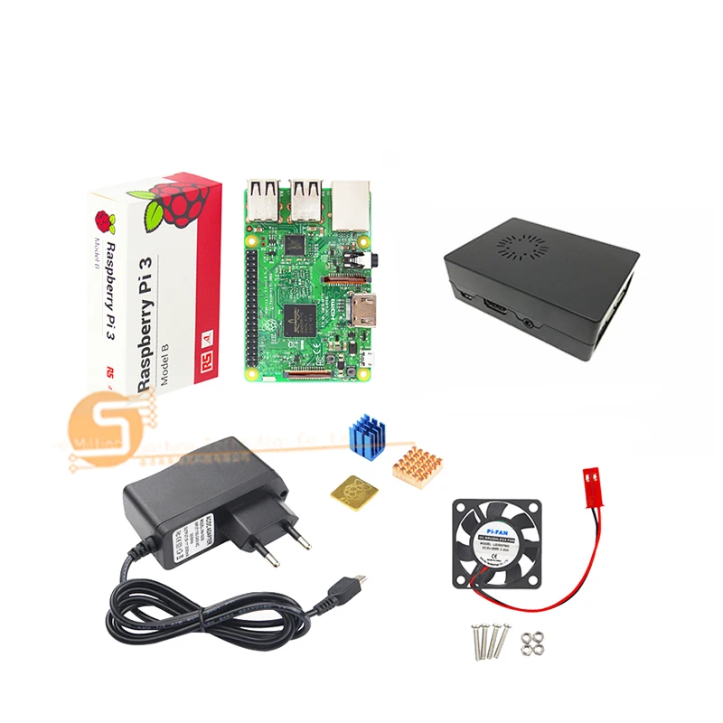 Raspberry Pi 3 Model B +/3 стартовый комплект UK + Корпус SD-карта на 16 /32 ГБ вентилятор адаптер
