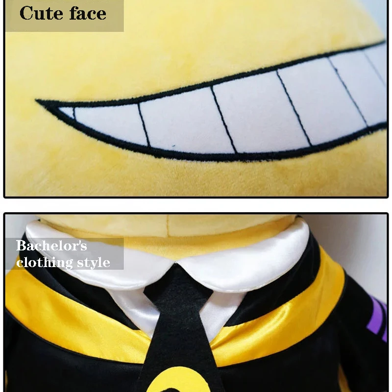 

15/45cm Anime Assassination Classroom Plush Toy Cute Octopus Doll Korosensei Koro Sensei Teacher Plush Stuffed Toy for Children