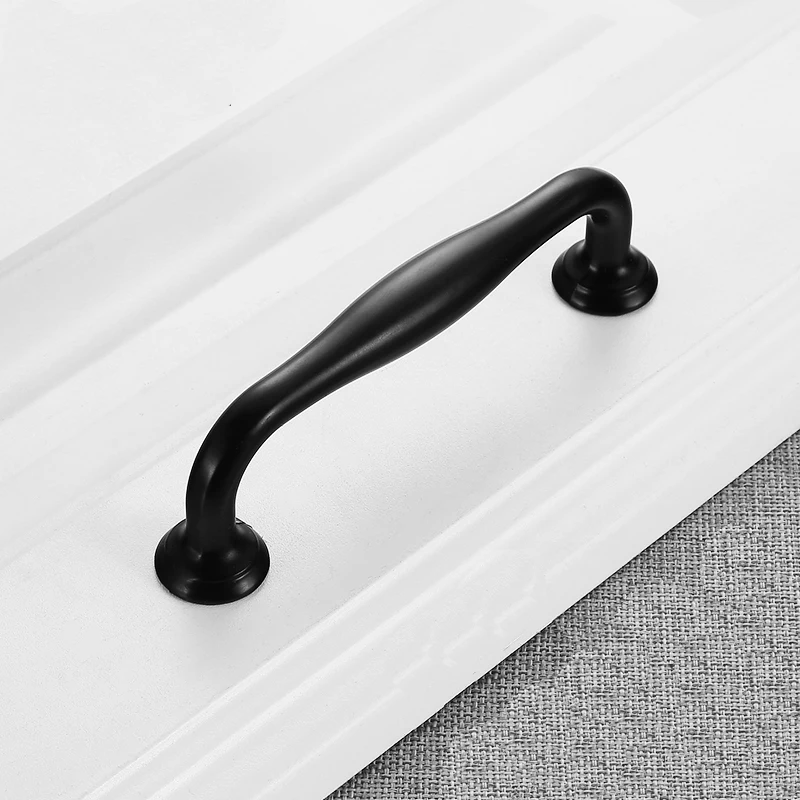Параметры и ручки выдвижной ящик шкафа простые черные кухня спальня|Ручки шкафа|