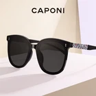 Женские темные солнцезащитные очки CAPONI, черные солнцезащитные очки с защитой UV400, CP31028