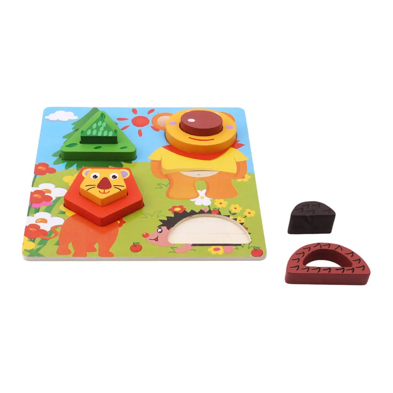 

Kids 3D Puzzles Montessori Wooden Educational Toys For Children Kid's Learning Puzzle Teaching Aids Intelligence Puzzle Toys