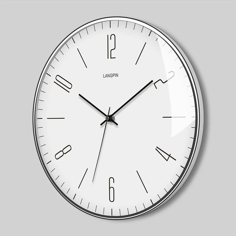 Скандинавские бесшумные настенные часы современный дизайн металлическая