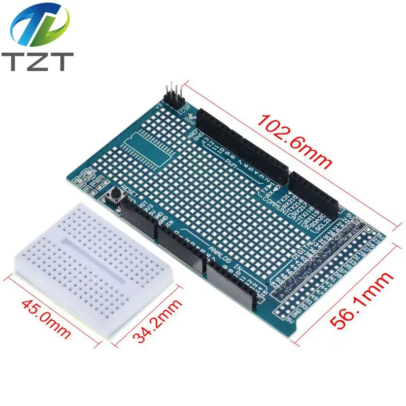 МЕГА 2560 R3 Proto Прототип Щит V3.0 Плата расширения + мини PCB Макет 170 точек связи для