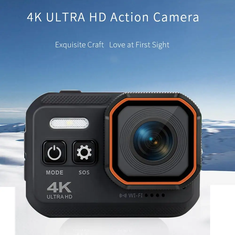 

4K Action Camera Ultra HD 16MP 24fps 2.0'' LCD Screen WiFi Sports Cam 170D Underwater IP68 Waterproof Video Recording Camcorder