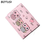 Кошелек BOTUSI женский с изображением совы, компактный модный брендовый кошелек для женщин, дамская сумочка для карт, клатч для женщин, женский кошелек, 2018