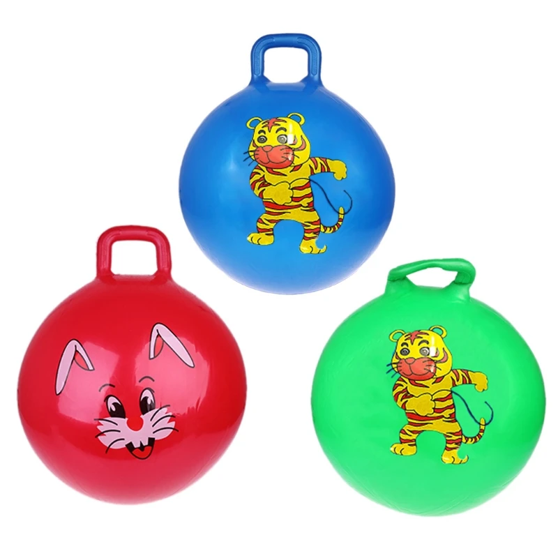 

New 24" Gorgeous Inflatable Jump Ball Hopper Bounce Retro Ball With Handle Gift