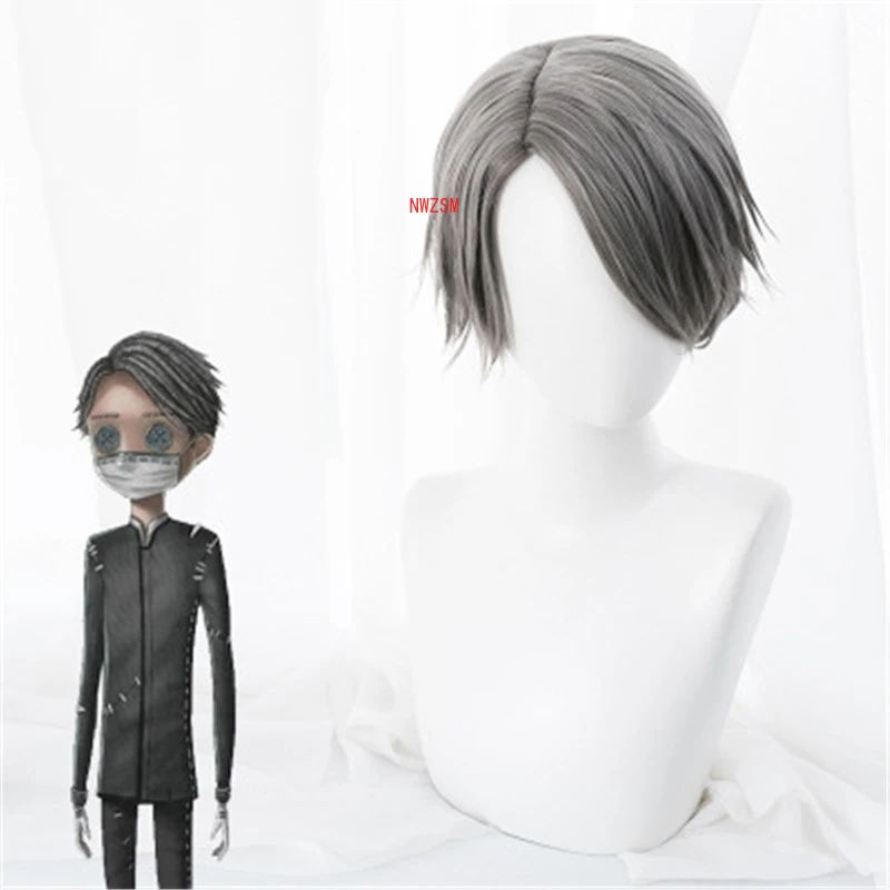 

Game Identity V Cosplay Wig Embalmer Aesop Carl Role Play Wigs Synthetic Hair Halloween Party Performance Costume Wig+Wig Cap