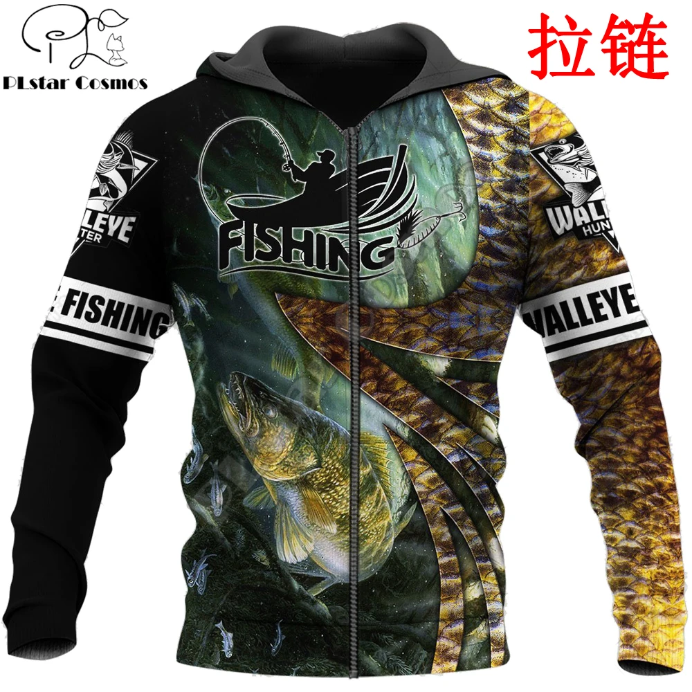 Мужская толстовка Walleye с 3D принтом уличная одежда в стиле Харадзюку пуловер