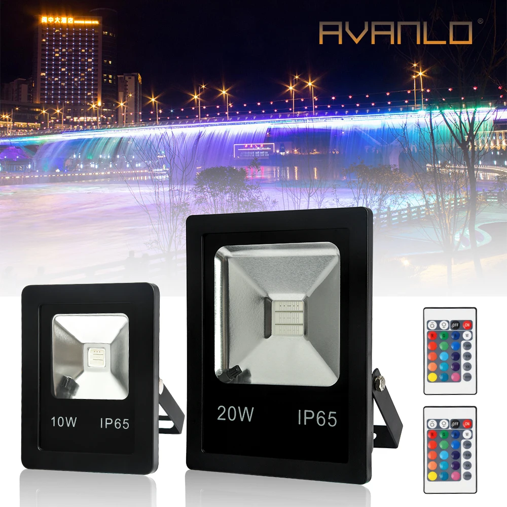 Светодиодный прожектор RGB 10 Вт/20 Вт Точечный светильник водонепроницаемый IP65 16