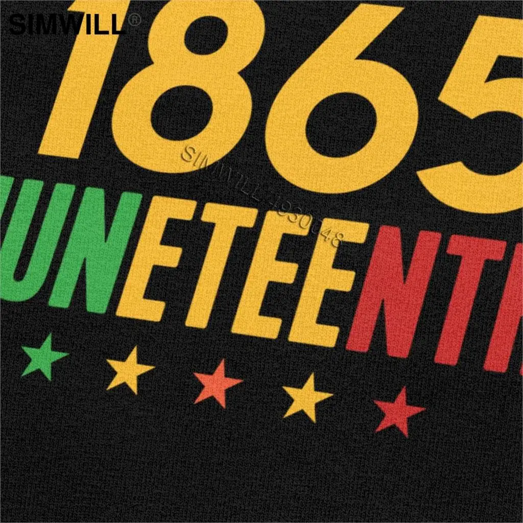 Juneteenth праздновать свободу 1865 Футболка Мужская хлопковая футболка с коротким