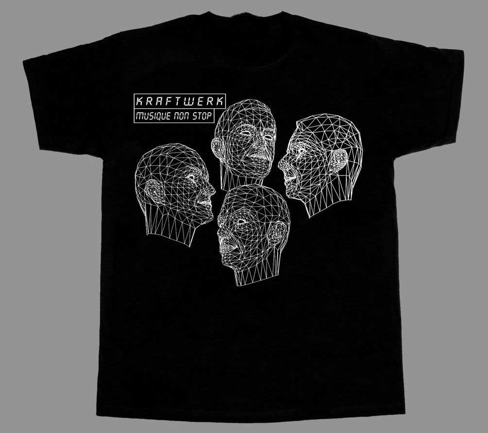 

Kraftwerk Musiquemusic Non Stop Robots New Black Shortlong Sleeve T-Shirt Summer Style Casual Wear Tee Shirt