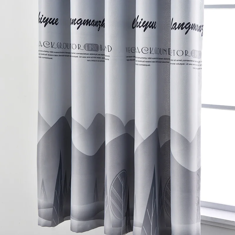 Gray Cloth Современные короткие шторы, затемнение кухни, шторы для гостиной, спальни, серые/синие шторы для двери, балкона, M184#4 - Цвет: Gray Cloth