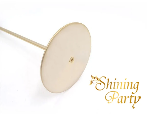 Блестящие золотистые металлические подсвечники вечерние Свадебные Центральные