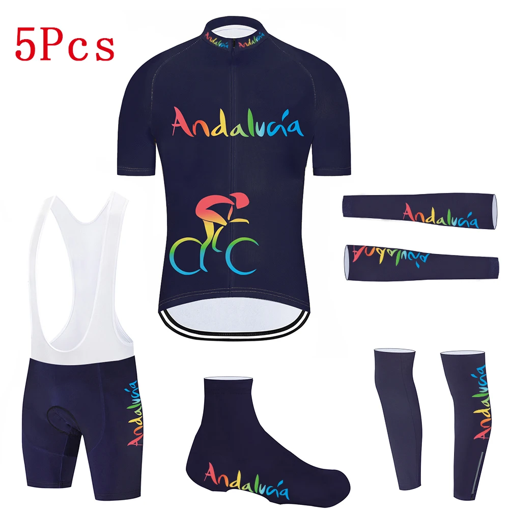 

5 шт./комплект, Мужские дышащие велосипедные шорты и рукава