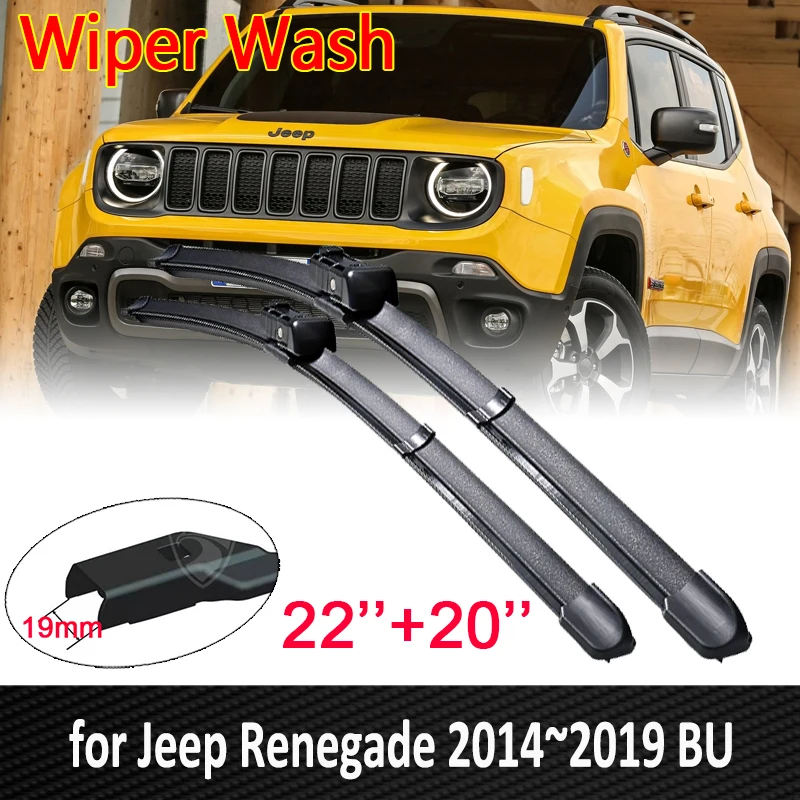 Автомобильные щетки стеклоочистителя для Jeep Renegade 2014 ~ 2019 BU 2015 2016 2017 2018 Trailhawk