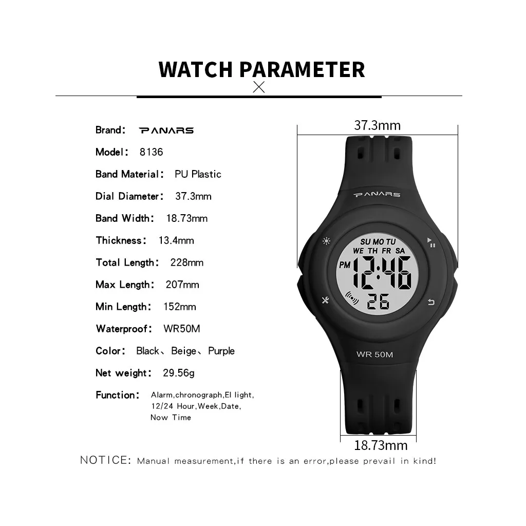 

Top Brand Multi-function Luminous Women Men Led Digital Watches Waterproof Outdoor Climbing Sports Electronic Watch Hot Sale