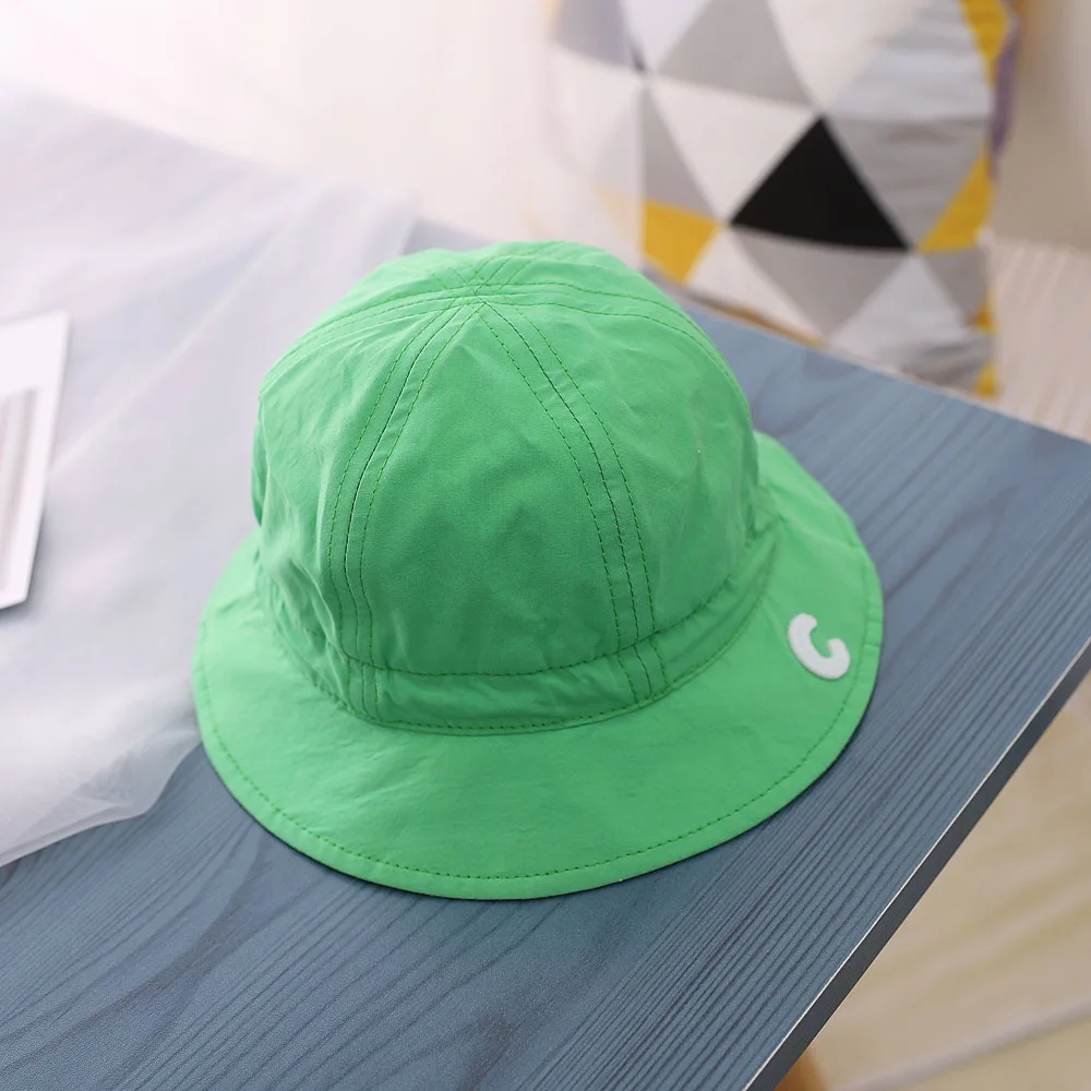 

Children's Hat Baby New Dome Striped Letter Cap Quick-drying Fabric Fisherman Hats Photography Props Newborn Baby Girl Caps