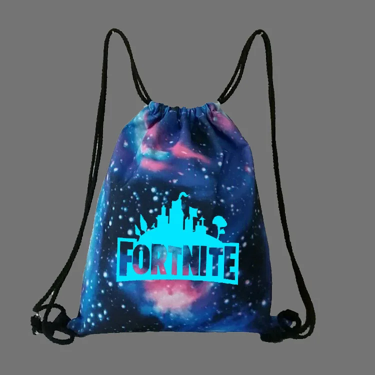 

Original High Quality Fortnite Game Canvas Drawstring Night Luminous Backpack Gym Sport Foldable Outdoor Unisex Light Bag35*42cm
