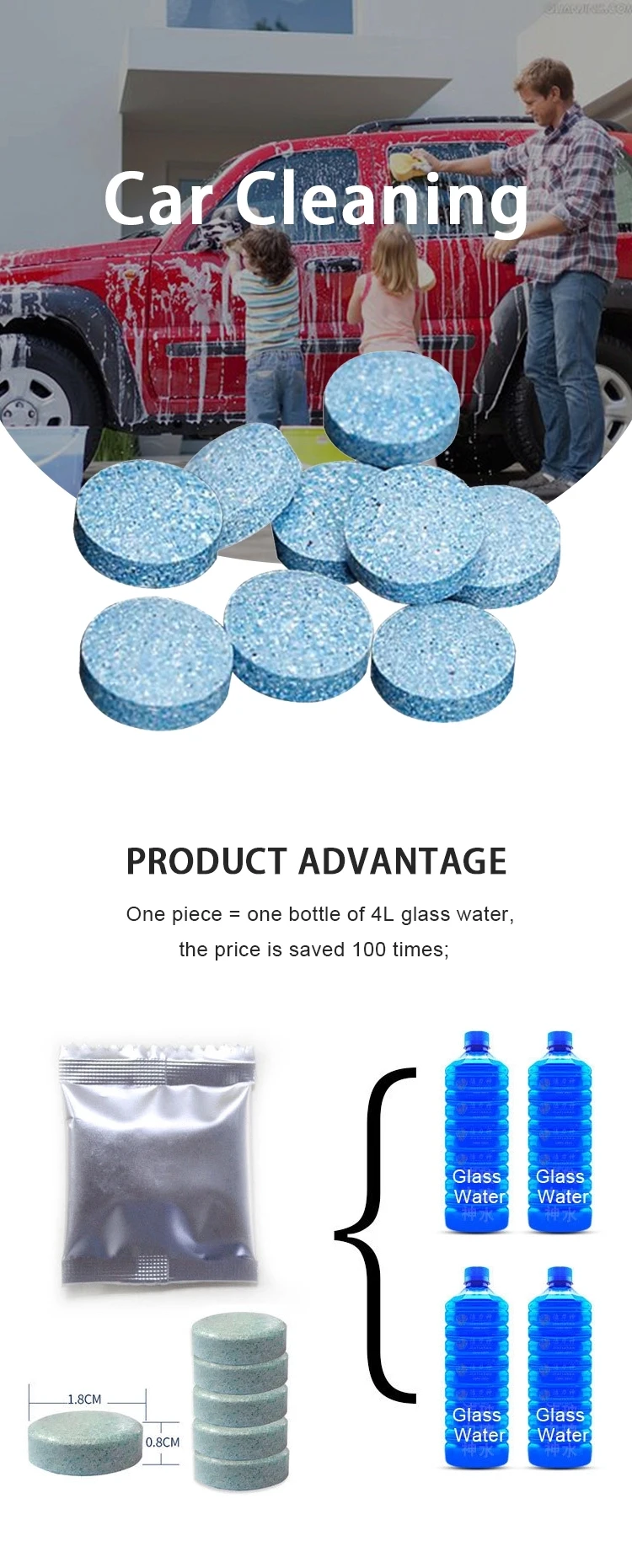

10PCS Car Wiper Detergent Effervescent Tablets Washer Auto Windshield Cleaner Glass Wash Cleaning Tools Concentrated Dropshiping