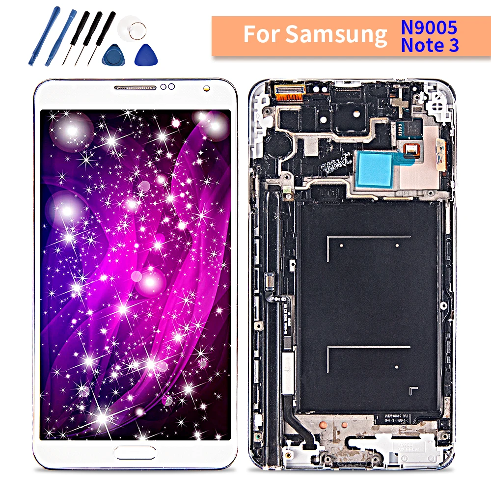 Amoled для samsung Galaxy Note 3 ЖК дисплей с сенсорным экраном рамкой дигитайзер в сборе note3