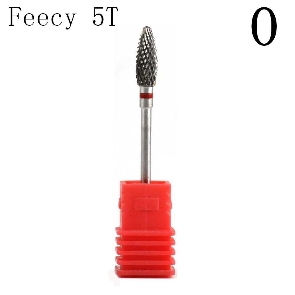 Feecy 5T O Фрезы маникюрные синие вольфрамовые круглые фрезы для ногтей твердосплавные керамические сверла электрическая машина аксессуары для ногтей - Цвет: Feecy 5T O