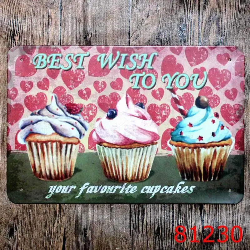 Новый Ретро-постер в виде ледяных пирожных металлические жестяные знаки