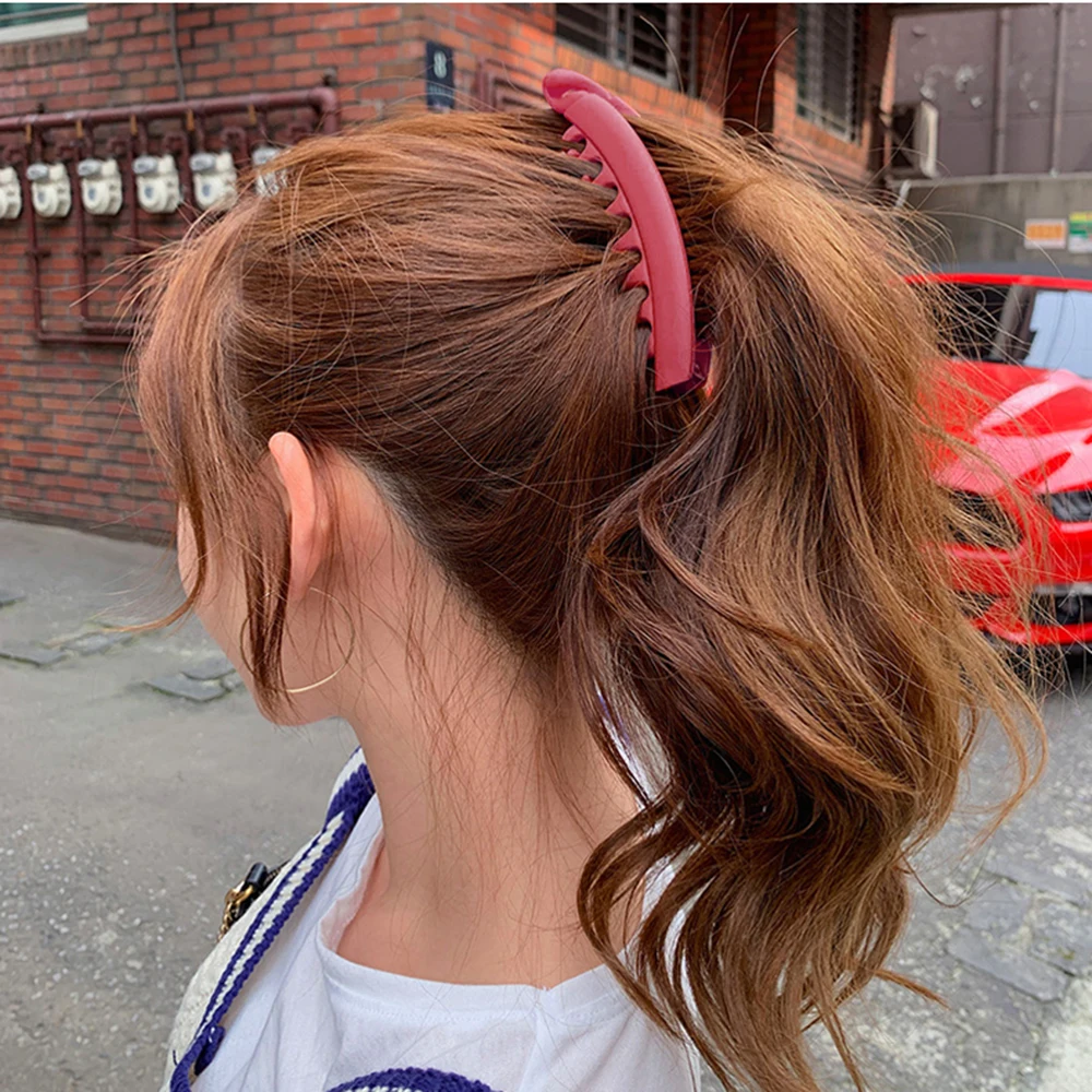 Заколка для волос в Корейском стиле Женская модный зажим-банан хвоста аксессуар