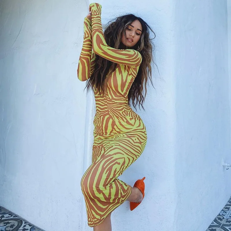 Женское облегающее офисное платье в полоску элегантное дизайнерское