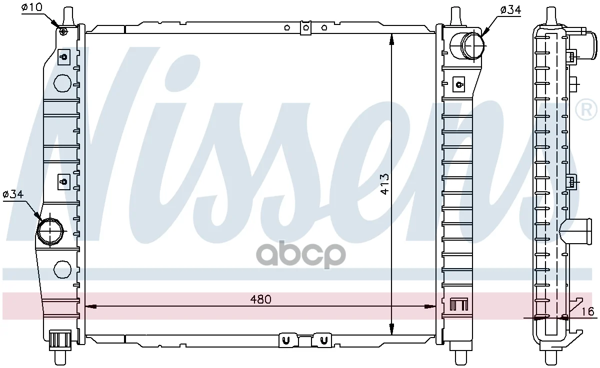 Радиатор Chevrolet Aveo Mt 61636 Nissens арт. 61636|Запчасти и аксессуары ABS/EBS систем| |