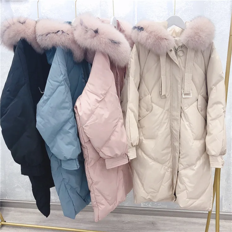Корейские зимние женские парки 2020 теплое толстое длинное пальто приталенная
