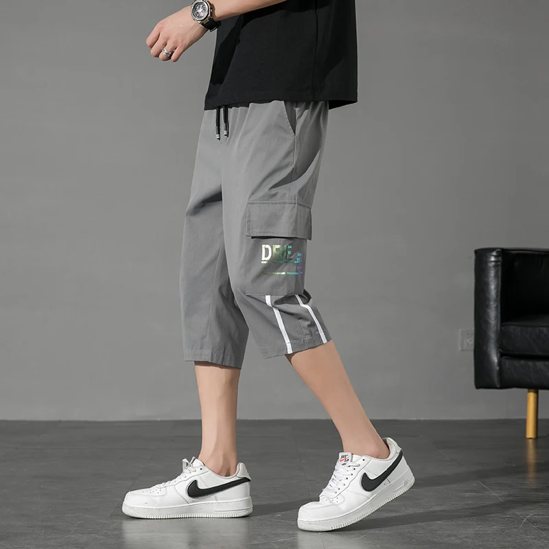 

Casual Shorts Men 2021 Summer Hip Hop Mens Drawsting Calf-Length Pants Sweatpants Jogger Sport Trousers Streetwear Quick Drying