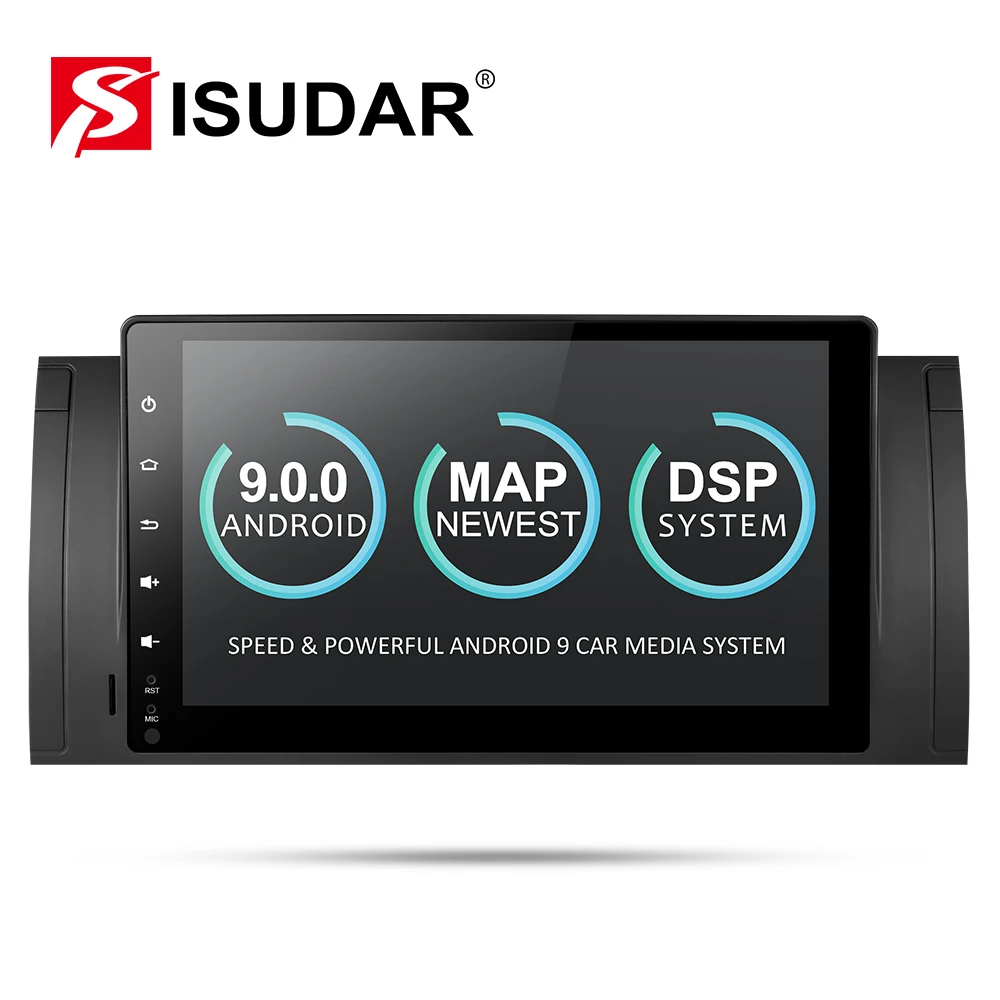 Isudar автомобильный мультимедийный плеер два Din Automotivo радио Android 9 для BMW/E39/E53/X5/M5 gps