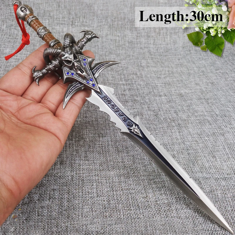 WOW Lich King Arthas оружие менэтил меч Frostmourne сплав фигурки для украшения кулон коллекция
