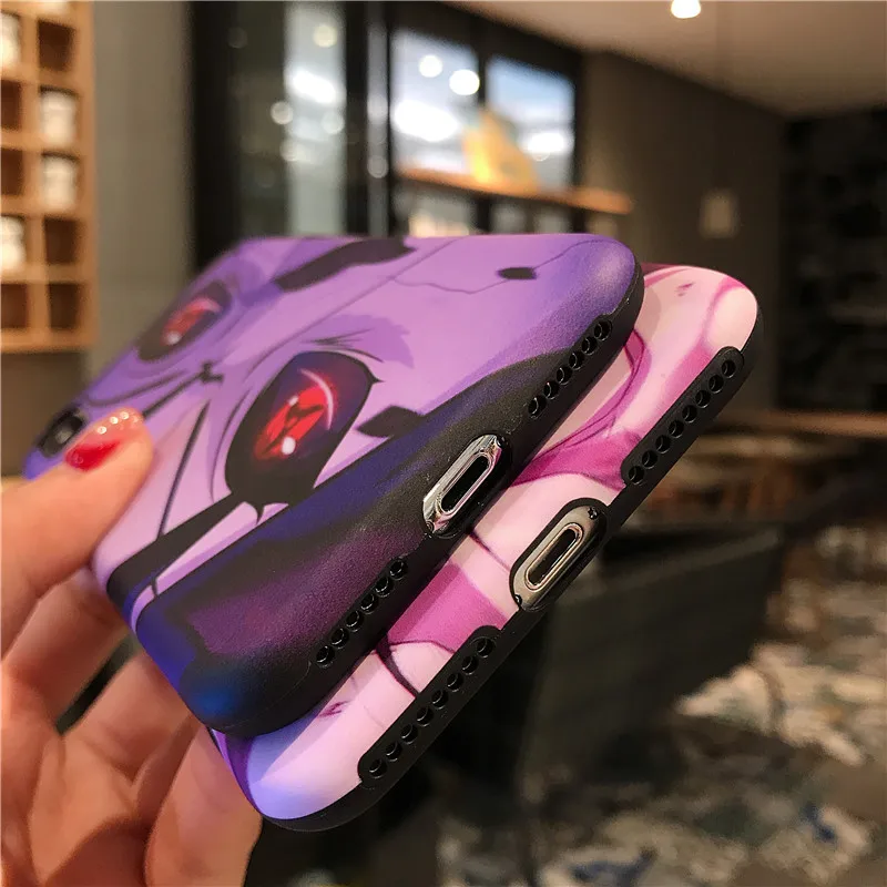 Сасуке Шаринган ТПУ силиконовый чехол для iPhone 6 6S 7/8 plus X XR XS Max Чехлы Япония Аниме