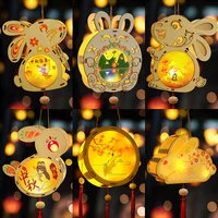 DIY Chinese Palaces Retro Style Portable Amazing Blossom Flower Light Lamp Party Glowing Lanterns For Mid-Autumn Festival Gift