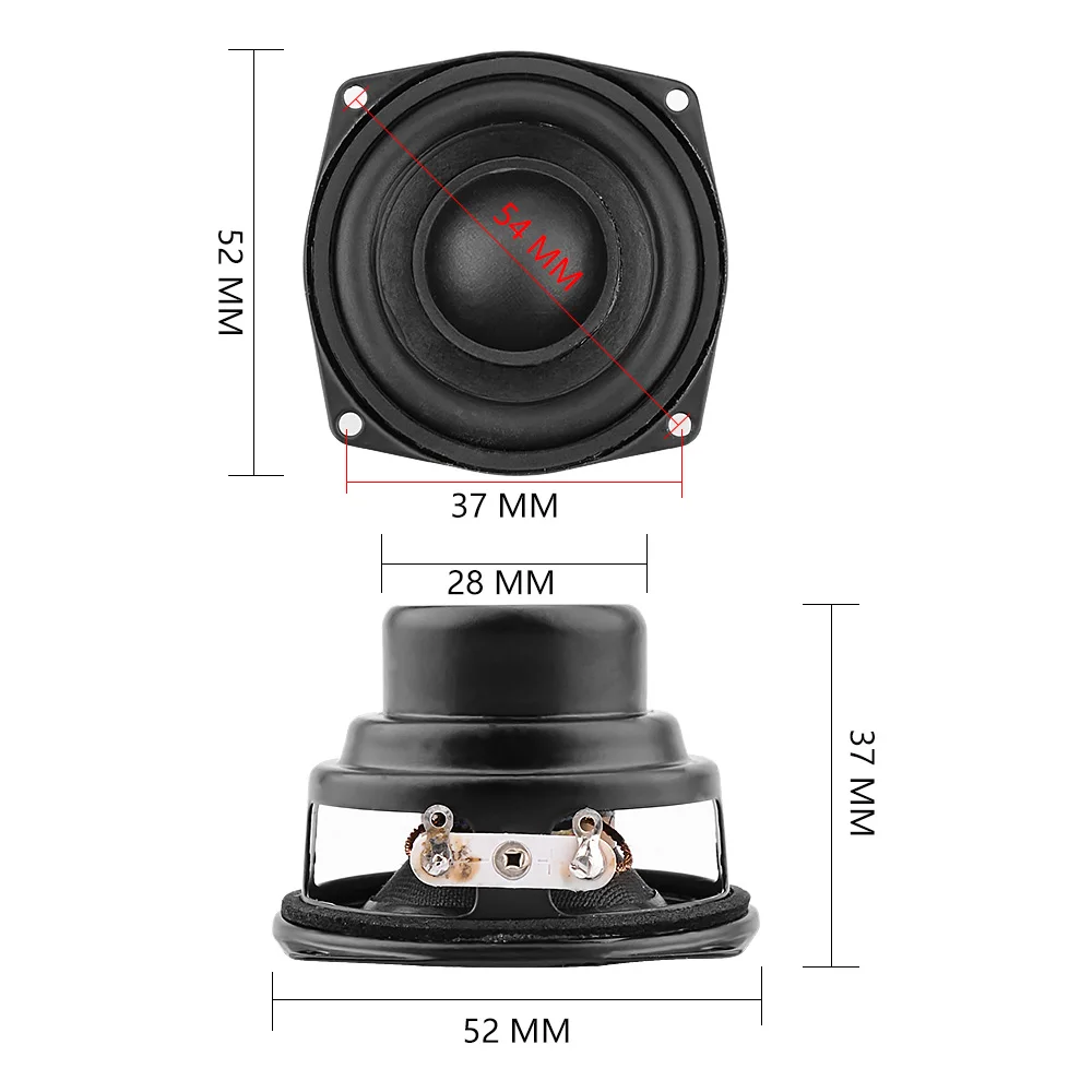 AIYIMA 2 шт. 2-дюймовый мини Nd Магнитный Полнодиапазонный динамик 52 мм 4Ohm 10 вт DIY