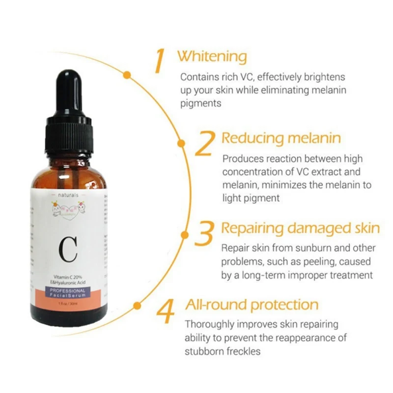

Hot Sell Victori C Essential Oil Moisturizing Serum Spots Hyaluronic Acid Facial Essence Liquid New