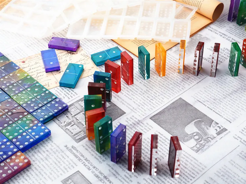 Зеркальная силиконовая эпоксидная форма для домино из смолы сделай сам Большие