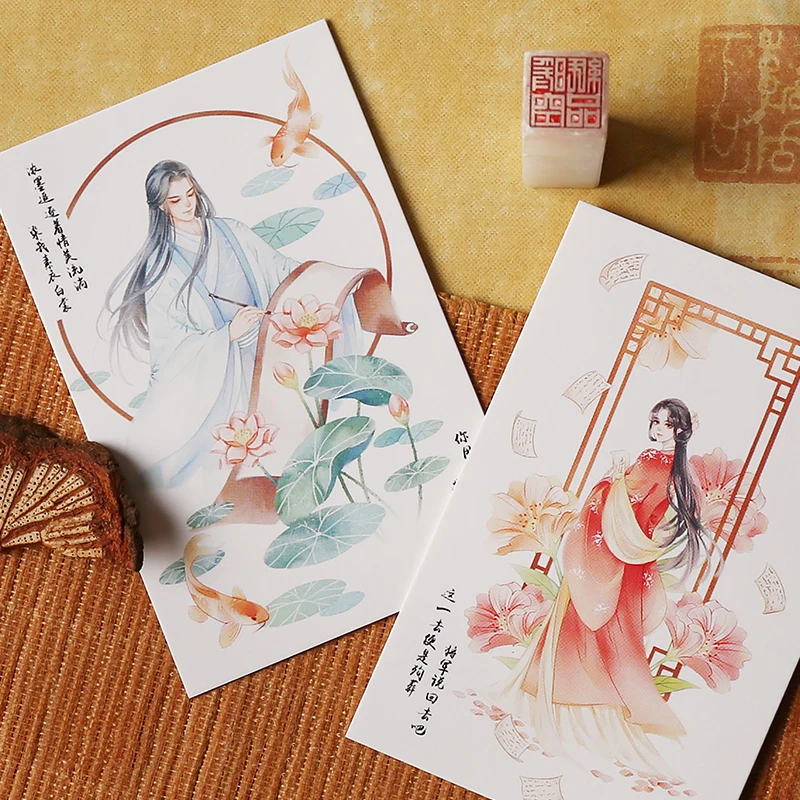 28 шт./кор. китайские Классические платья для девочек карты красивый креативный lomo