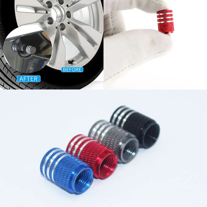 

4pcs Aluminum Alloy Car Wheel Tire Valve Caps Tyre Dustproof for Ford Ecosport Fusion Mondeo 4 5 Fiesta Mk6 2021 Car Accessories